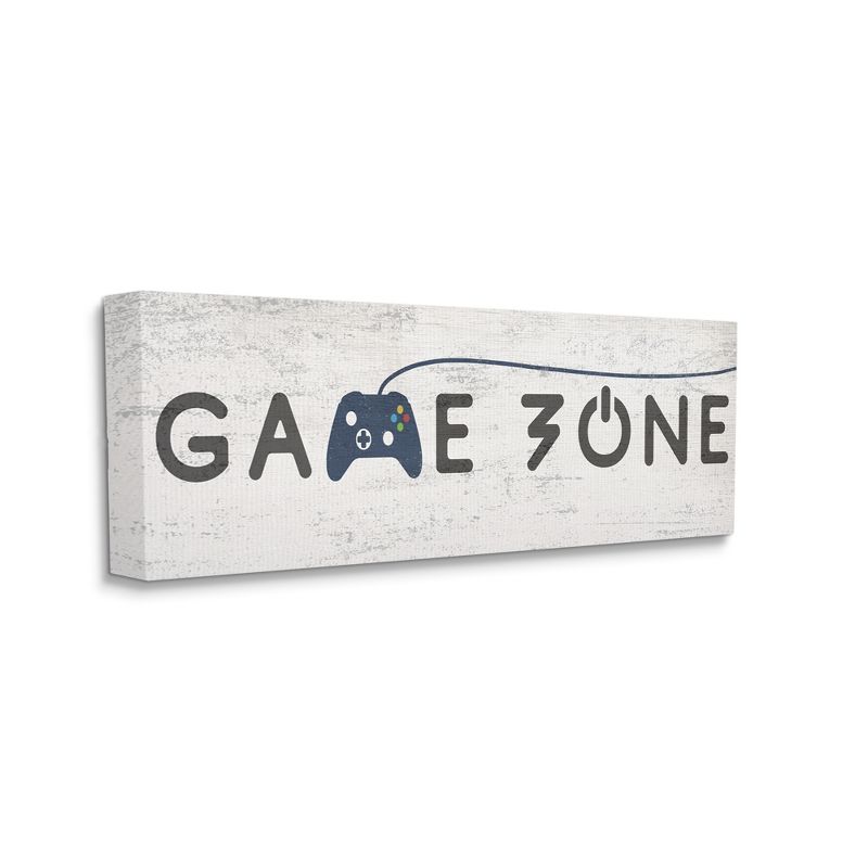 Stupell Industries Game Zone Video Gamer Phrase Rustic Blue Controller, 1 of 5
