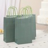 Blue Panda 25 Pack Small Paper Gift Bags with Handles for Party Favors, Bulk Shopping Merchandise Bags, Green 9 x 5.5 x 3 In - 3 of 4