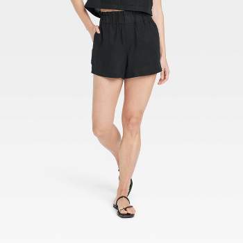 Women's High-Rise Linen Pull-On Shorts - A New Day™ 