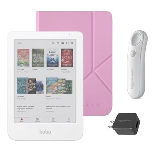 Kobo Clara Colour (White) eReader with SleepCover & White Remote Page Turner Bundle - 1 of 4