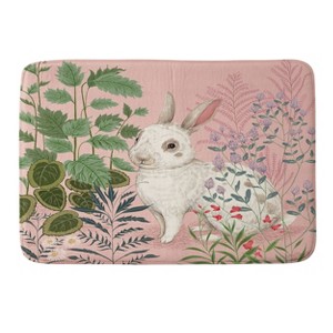 Deny Designs Pimlada Phuapradit Backyard Bunny Memory Foam Bath Rug: Machine Washable, Microfiber - 1 of 4