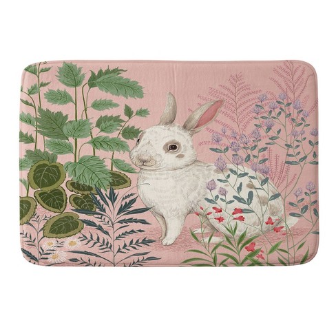 Deny Designs Pimlada Phuapradit Backyard Bunny Memory Foam Bath Rug: Machine Washable, Microfiber - image 1 of 4