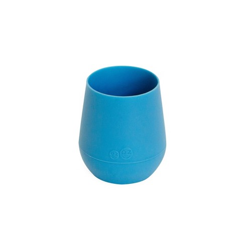 Blue Ginkgo Silicone Toddler Cups - Open Cup for Baby with Handles | Made in Korea | 8oz Training Open Cups for Toddlers 1-3 (Coral)