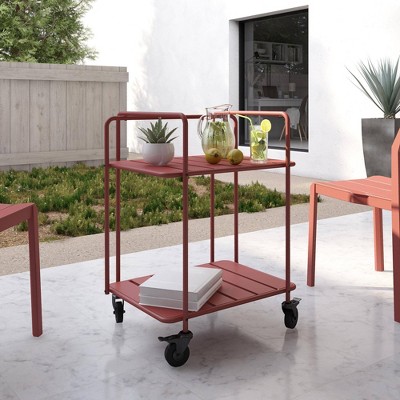  Penelope Outdoor/Indoor Cart - Persimmon - Novogratz 