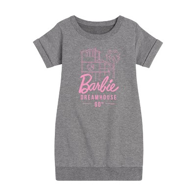 - Barbie - The Dreamhouse 60th Anniversary Graphic Short Sleeve Fleece Dress