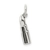 Black Bow Jewelry Sterling Silver, Marcasite and Red Enamel Antiqued Lipstick Charm - 3 of 4