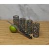 Dos Sueños Mexican Hand Blown Tequila Shot Glasses - Confetti Rock Design - 2oz - Set of 4 - 3 of 4