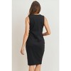 Hello Miz Women's Sleeveless Front Pleat Maternity Dress - 3 of 4
