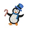 Wovenbyrd Holiday Time Set of 2 Light-Up Penguin Couple with Heart-Shaped Candy Cane Family Christmas Decoration, - 4 of 4