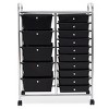 Tangkula Rolling 15-Drawer Organizer Cart,Rolling cart/W Wheels - 3 of 4