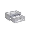 Cheung's Harlane Set of 2 Overlayed Mirror  Silver Boxes - 4 of 4