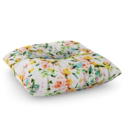 Marta Barragan Camarasa Flowered Square Floor Pillow - Deny Designs