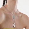 SOHI Women's Metallic Silver The Lovers Multi-Layer Necklace - 4 of 4