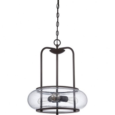 Quoizel Old Bronze 3-Light Pendant with Clear Glass Shade