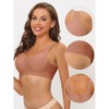 INSPIRE CHIC Women's No Show Smooth Comfort Adjustable Wide Straps Wireless Minimizers Bra 3 Packs - 3 of 4