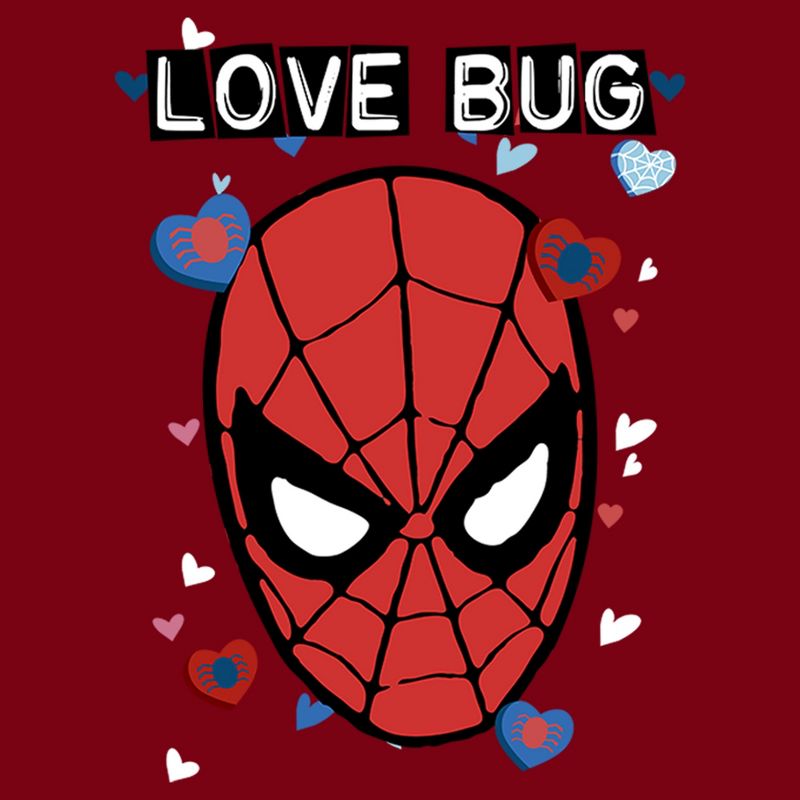 Men's Marvel Spider-Man Candy Heart Love Bug T-Shirt, 2 of 6
