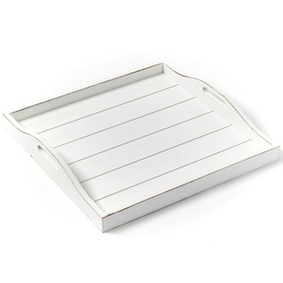 The Lakeside Collection Wooden Ottoman Tray - Appetizer Tray for Parties or Lounging
