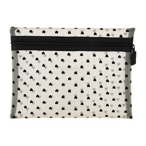 Unique Bargains Women's Heart Mesh Cosmetic Bag 1 Pc - 1 of 3