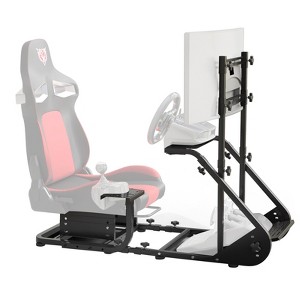 Dolonm Enhanced Racing Wheel Stand - Universal Fit for Fanatec, Thrustmaster, Logitech & More, Heavy-Duty Adjustable Simulator Frame - 1 of 4