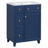 JUJABU 24-Inch Modern Bathroom Vanity Cabinet with Ceramic Sink, 2 Drawers and 1 Door - 2 of 4