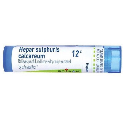 Hepar Sulphuris Calcareum 12C by Boiron Homeopathic Single Medicine For Cough, Cold & Flu  -  80 Pellet