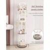 Jewelry Holder Organizer, Floor Jewelry Organizer with Earring Organizer Necklace Holder, Rotating Jewelry Stand Necklace Display - 3 of 4