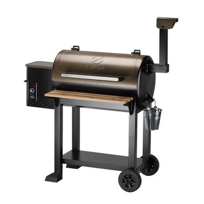 Z GRILLS 550C Small Compact Hardwood Pellet Grill and Electric Smoker with Auto Temperature Control and 8 In 1 Cooking, Black