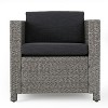 Okak Rattan Patio Club Chairs Upholstered Accent Chairs with Water Resistant Cushion,Outdoor Conversation Chairs for Backyard&Poolside - 2 of 4