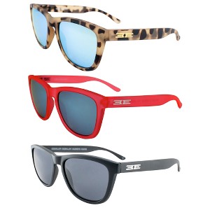 3 Pairs of Epoch Eyewear Vibe Sunglasses with Teal Mirror, Smoke Lenses - 1 of 4