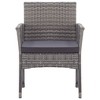 vidaXL Patio Armchairs with Cushions 2 pcs Anthracite Poly Rattan - 3 of 4