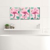 Big Dot of Happiness Pink Flamingo - Kids Bathroom Rules Wall Art - 7.5 x 10 inches - Set of 3 Signs - Wash, Brush, Flush - image 2 of 4