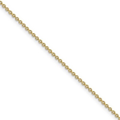 Black Bow Jewelry 1.4mm 14k Yellow Gold Solid Classic Cable Chain Necklace