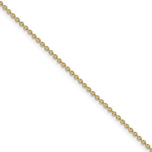 Black Bow Jewelry 1.4mm 14k Yellow Gold Solid Classic Cable Chain Necklace - 1 of 4