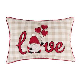 C&F Home Love Gnome Hearts Valentine's Day Embroidered 20 X 13 Inch Throw Pillow Decorative Accent Covers For Couch And Bed