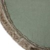 Northlight 48" Green Burlap Christmas Tree Skirt with Faux Fur Trim - 2 of 4