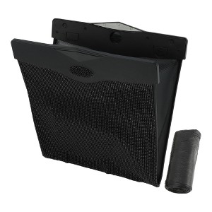 Unique Bargains Car Trash Can Portable Back Seat Trash Bin12.2" Length 11.4" Width 10.2" Height Black 1 Pc - 1 of 4