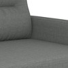 vidaXL 2-Piece Fabric Sofa Set with Pillows, Comfortable Seating Lounger, Metal and Plywood Frame, Dark Gray Polyester, for Living Room or Lounge Area - 4 of 4