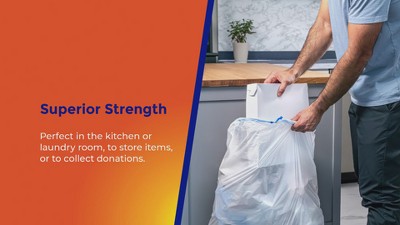 Hefty Strong Tall Kitchen Drawstring Trash Bags - 13gal/60ct : Target