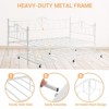 Twin Metal Daybed with Trundle, Heavy Duty Pull-Out Sofa Bed, Headboard & Easy Assembly, 500lbs Capacity - 3 of 4