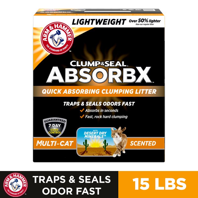 Arm & Hammer Clump and Seal AbsorbX Clumping Cat Litter, 1 of 12