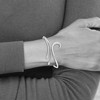 Black Bow Jewelry Rhodium Plated Sterling Silver & Diamond Serpentine Bangle Bracelet - 2 of 4