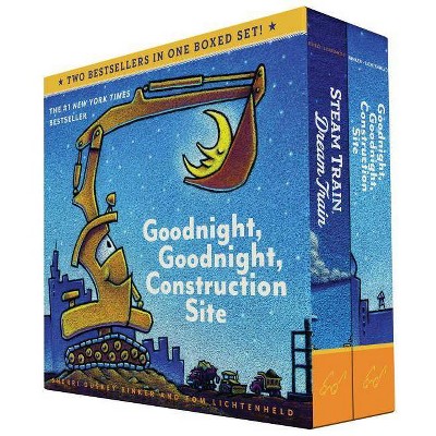 Goodnight, Goodnight, Construction Site and Steam Train, Dream Train Board Books Boxed Set (Board Books for Babies, Preschool Books, Picture Books