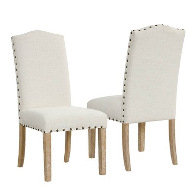 HomePop Set of 2 Curved Top Parson Dining Chairs