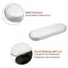 Unique Bargains Tinplate Frosted Hinged Lid Portable Storage Containers 6.9" x 2.4" Silver 5 Pcs - 4 of 4