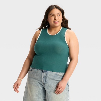 Women's Open Back Ribbed Tank Top - Wild Fable™