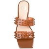 Journee Collection Womens Katari Tru Comfort Foam Slide Low Block Heel Sandals Brown 7.5 - 4 of 4