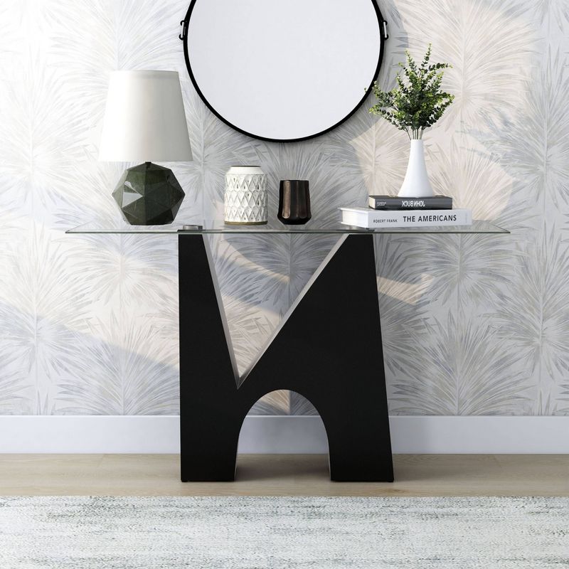 Riverpoint Modern Rectangle Console Table Clear/Black - HOMES: Inside + Out, 3 of 8