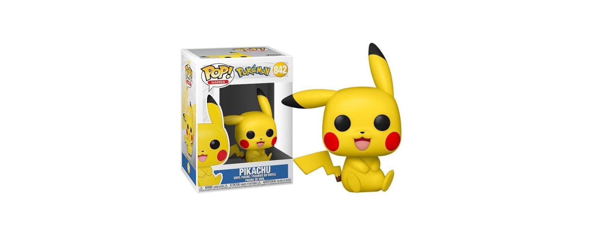 Funko Pop! Games: Pokemon - Pikachu (Sitting), - Vinyl Figure #842 #56307