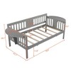 NicBex Wooden Twin/Full Size Daybed Frame for Bedroom,Living Room,Apartment,Wood Slat Support - 3 of 4