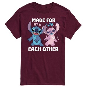 Men's - Lilo and Stitch - Made For Each Other Short Sleeve Graphic T-Shirt - 1 of 4